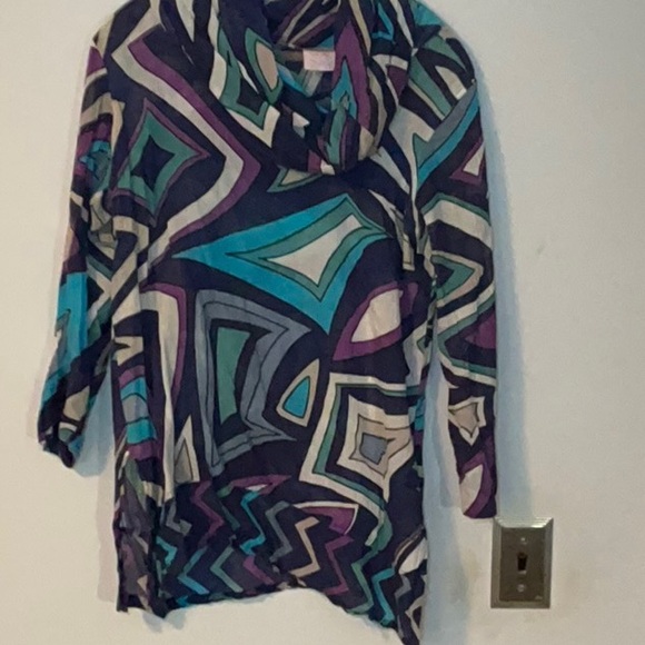 Gretchen Scott Large cowl neck tunic top - Picture 1 of 6